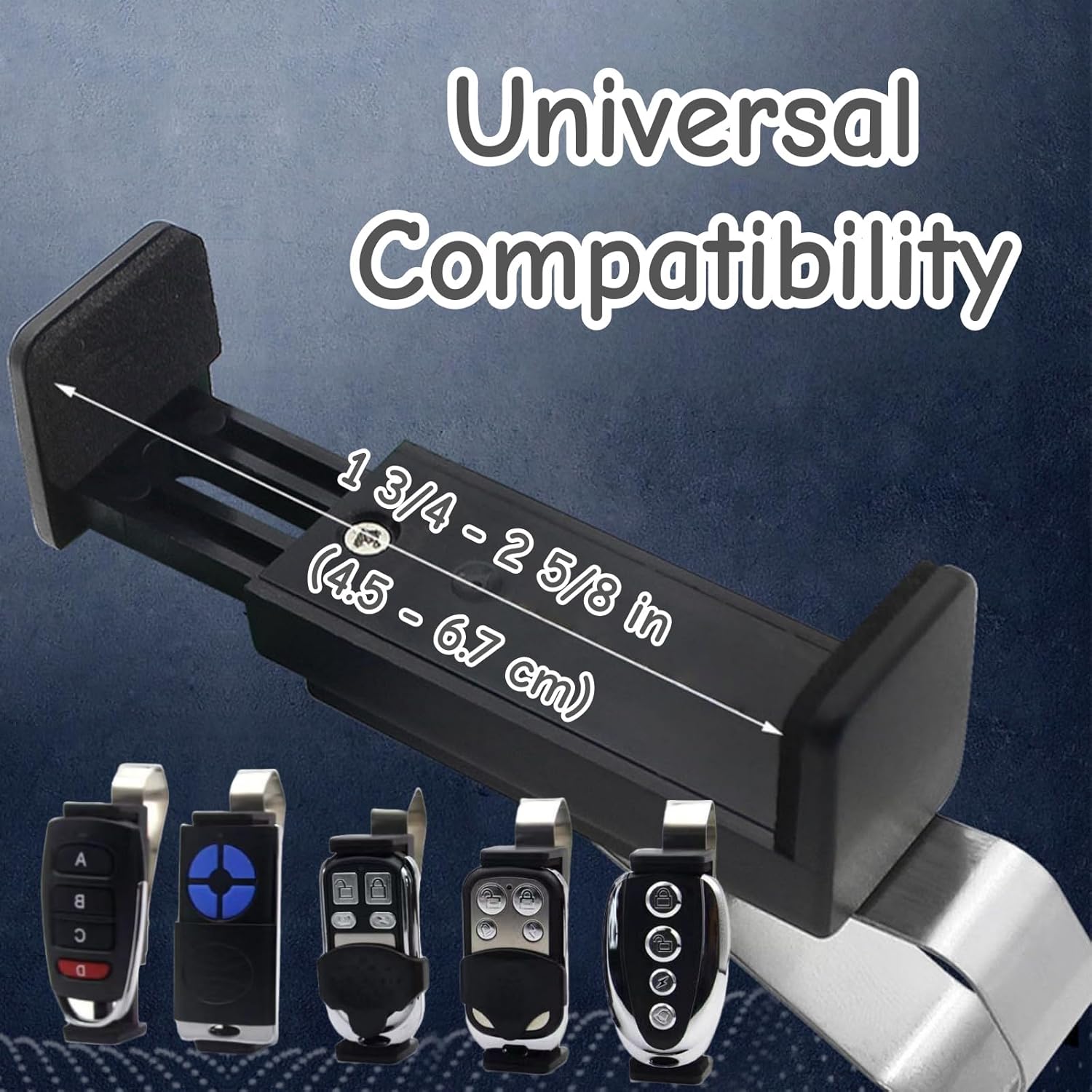 4 PCS Garage Door Opener Clip Black Remote Visor Clip Gate Clicker Holder with Universal Compatibility