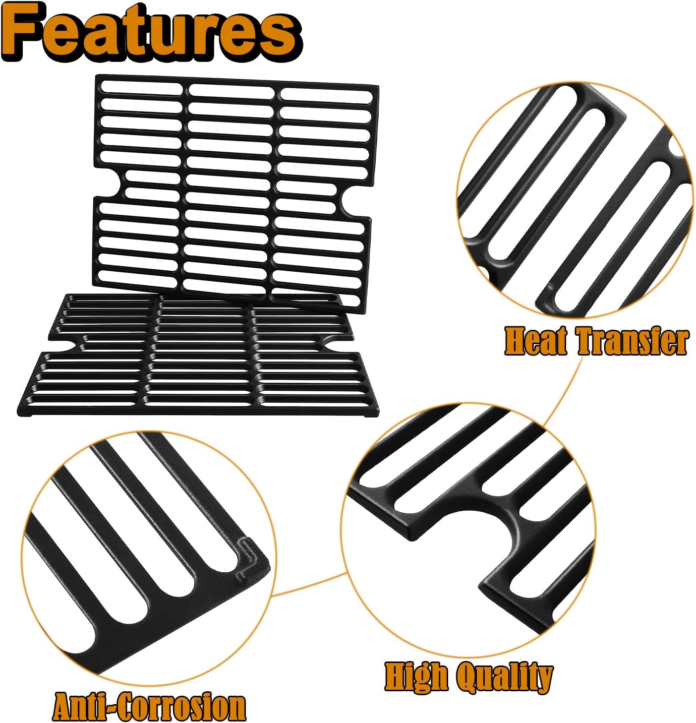 PS9900 Grill Grates Replacement Parts for Smoke Hollow Grill Parts PS9500 Charbroil 463722312 463722313 463722315 463770915 Expert XG1910200103 Outdoor Gourmet DLX2013 Kenmore 141.155401 Cooking Grate