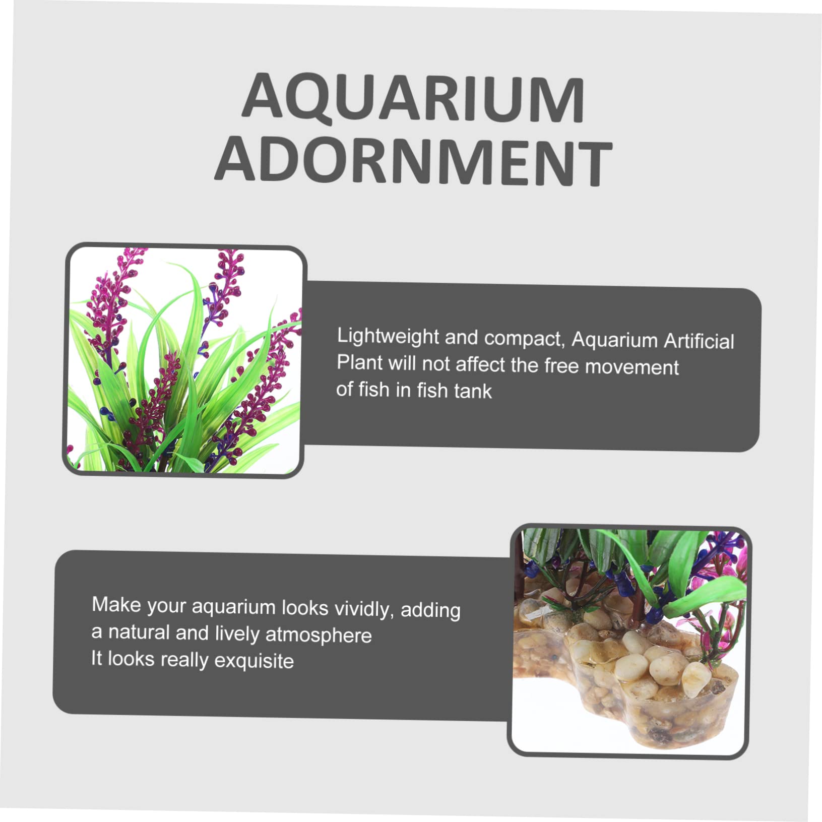 YARNOW 4 Piezas Plantas acuáticas Artificiales tubería de Acuario Tanque Adornos Acuario decoración pecera Planta de Artificial Plantas Artificiales para el plastico