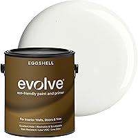 Vista 40 de EVOLVE Pintura e imprimación para interiores, cáscara de huevo (blanco alabastro), 1 galón, cobertura de una capa, excelente oculto, bajo contenido