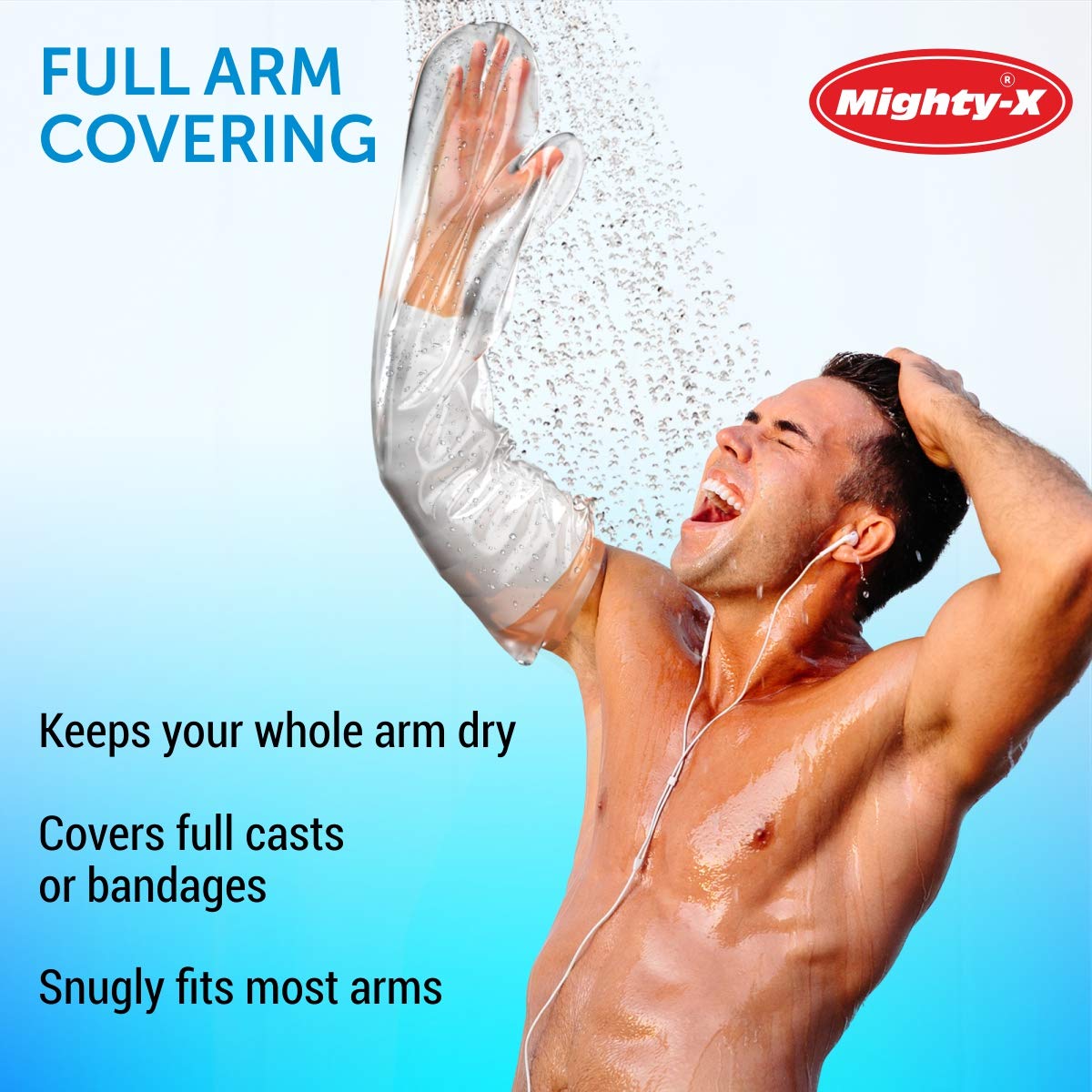 100% Waterproof Cast Cover Arm -【Watertight Seal】 - Reusable Adult Full Arm Cast Covers for Shower Elbow, Hand & Wrist - 2 Pack : Health & Household