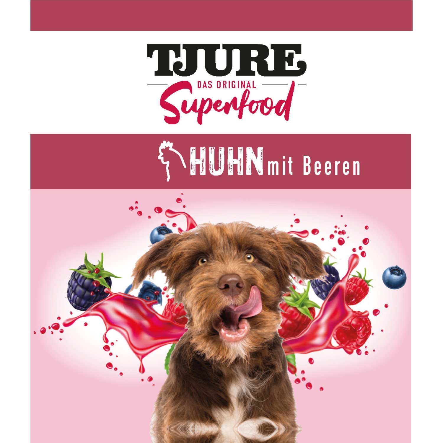 TJURE Hundesmoothie Huhn mit Beeren | 6 x 220 ml | Premium Smoothie für Hunde | Mit Hühnerfleisch & Beerenmix | Getreidefrei & Laktosefrei | Ohne Zusatzstoffe | Made in Germany