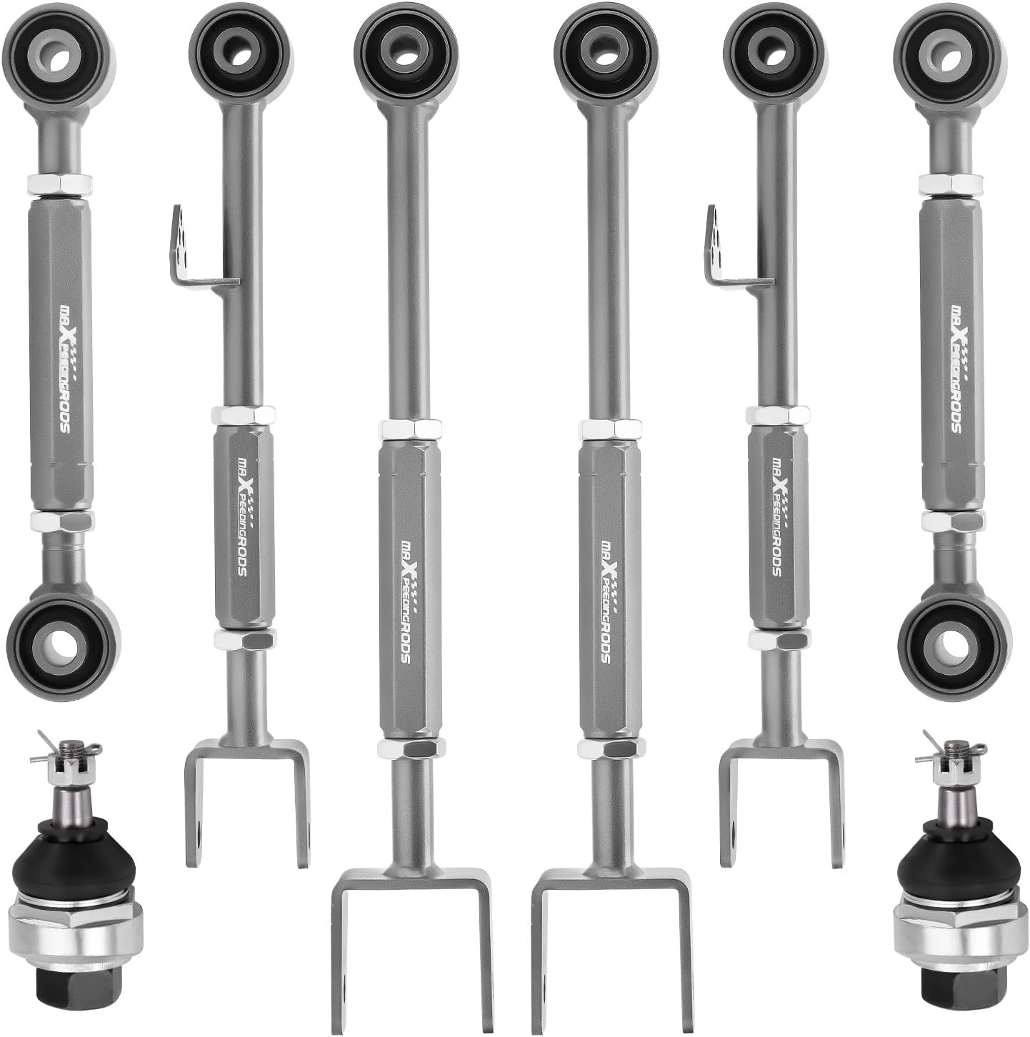 maXpeedingrods Rear Camber Toe Kit for Honda Accord 2008-2013, Acura TL TSX 2009-2013, Adjustable Control Arms w/Ball Joints