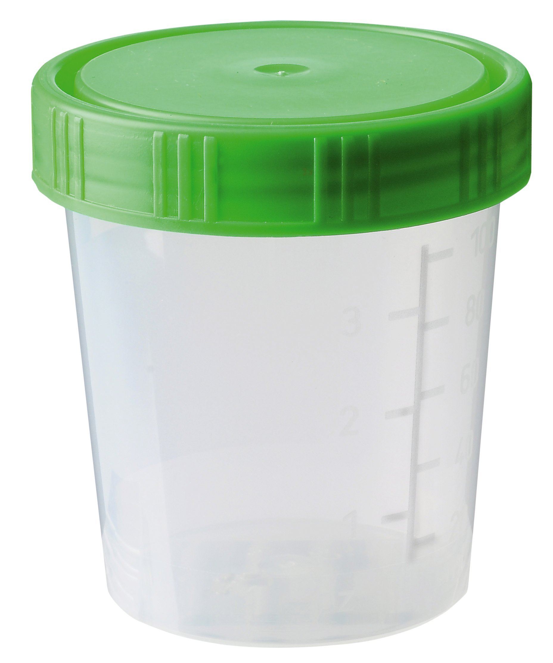 Neolab 2 nero – Caraffa con tappo a vite verde in polipropilene 100 ml (confezione da 100)