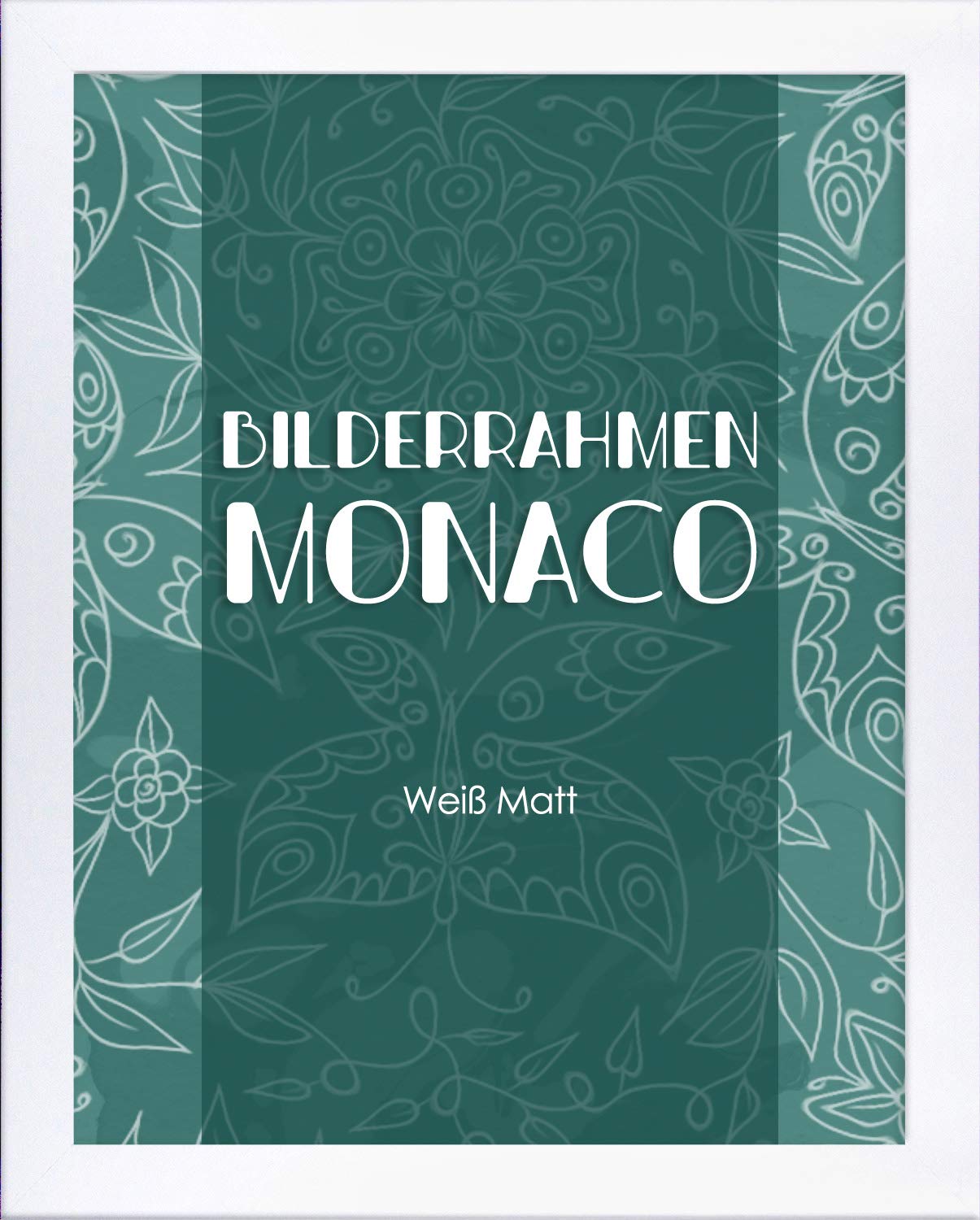 Fotorahmen Monaco 70x96 cm Bilderrahmen Weiß Matt Posterrahmen