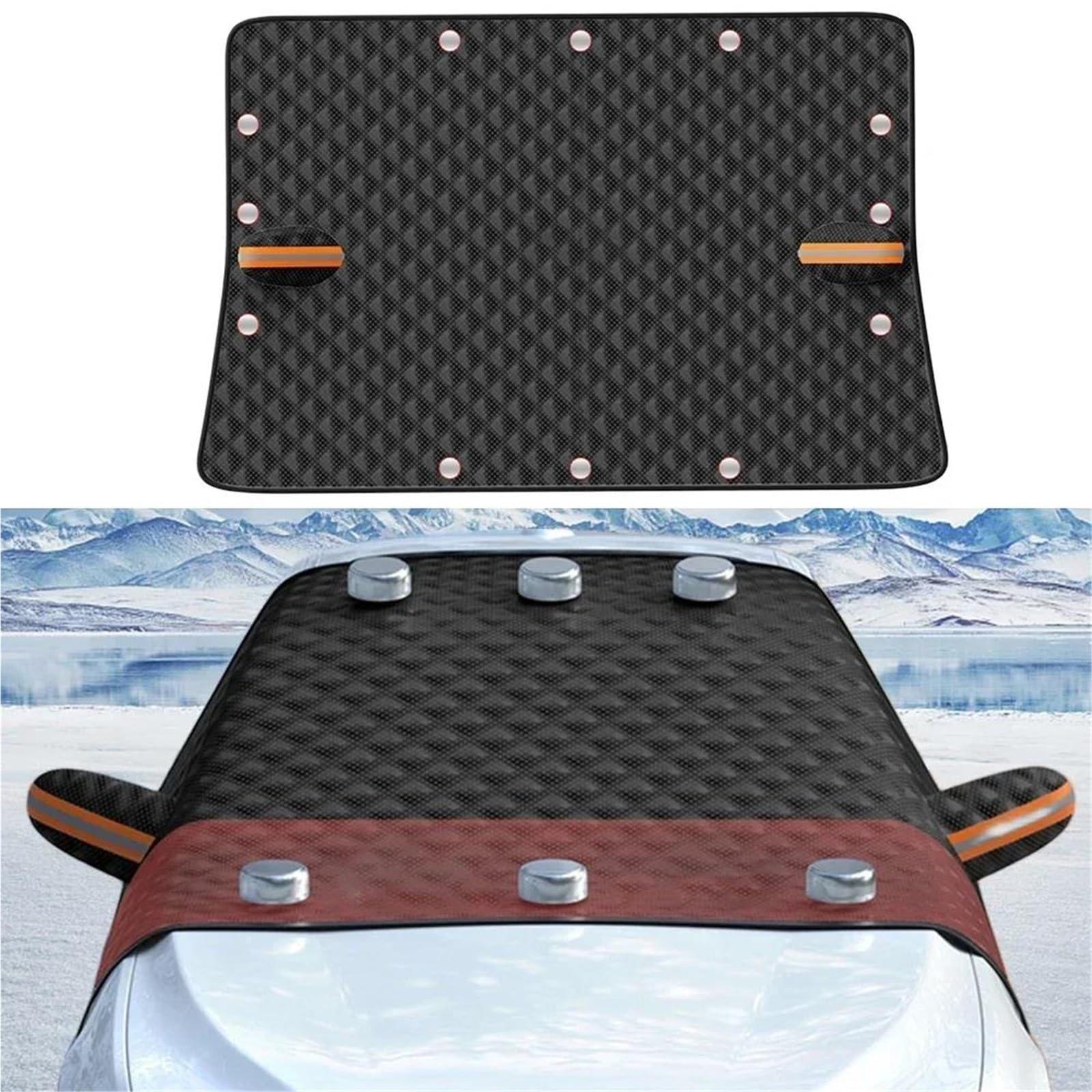 Couverture De Neige pour Voiture d'hiver, Protecteur De Pare-Brise Magnétique, Pare-Soleil en Verre De Grande Taille, Anti-Gel, Accessoires De Voiture Pare Brise Hiver pour Voiture Contre