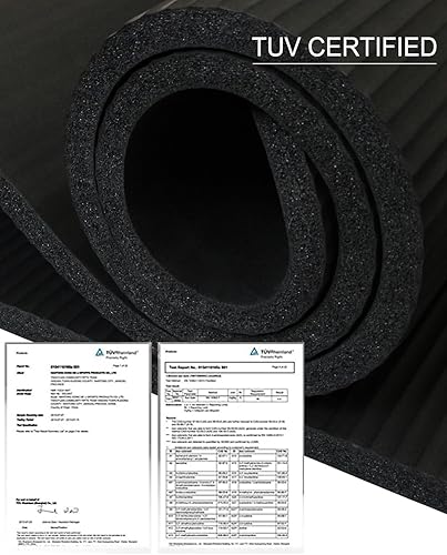 Miniatura 8 de Tapete de yoga grueso de 1 pulgada, tapete de ejercicio de 76.7 x 24 pulgadas, tapete de entrenamiento para gimnasio en casa, tapete de yoga