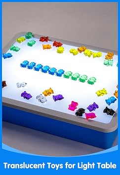 100 Pcs Translucent Counting Bears - Light Table Manipulatives