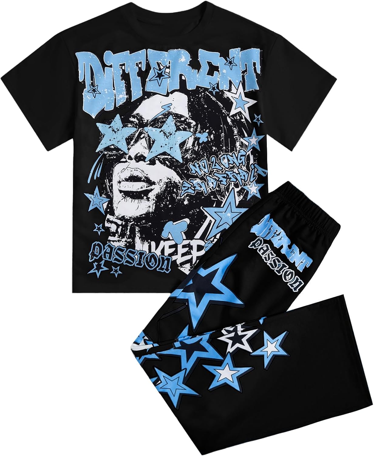 SOLY HUX Boy's Y2K 2 Piece Sets Short Sleeve Graphic T Shirt Pants Clothes
