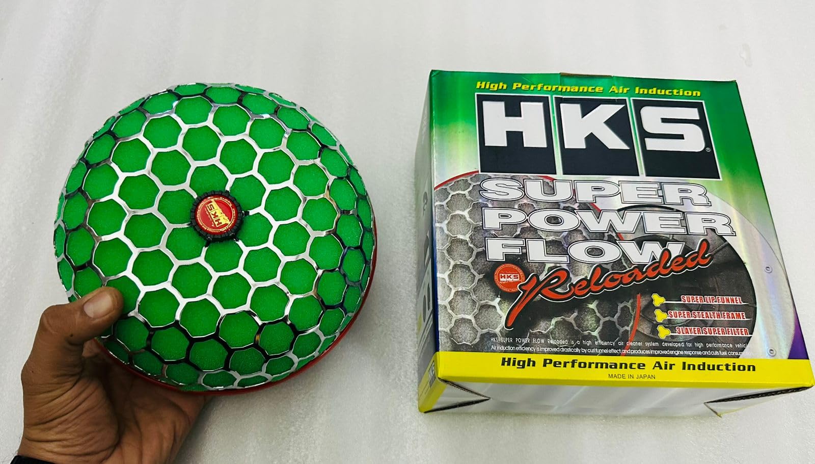 Green Mushroom Filter Cold Air Intake Short Turbo Filter High Flow Universal Sponge Honeycomb Mesh Air Filter Mushroom Head Air System Retrofitted turbo filtes-image-33