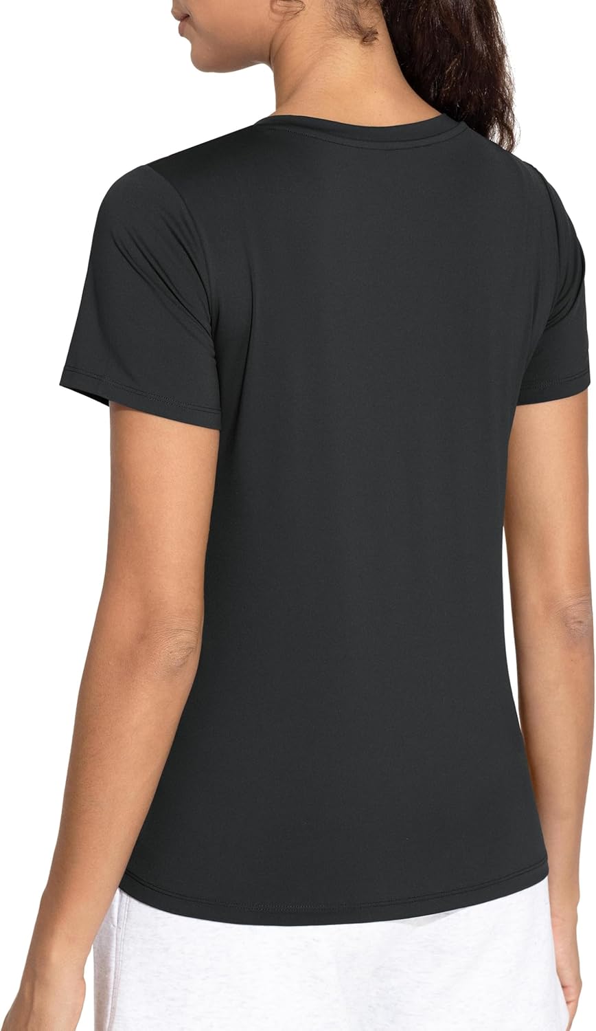 THE GYM PEOPLE Women's V-Neck Workout Shirts Short Sleeve Breathable Basic Yoga Athletic T-Shirts - Image 7