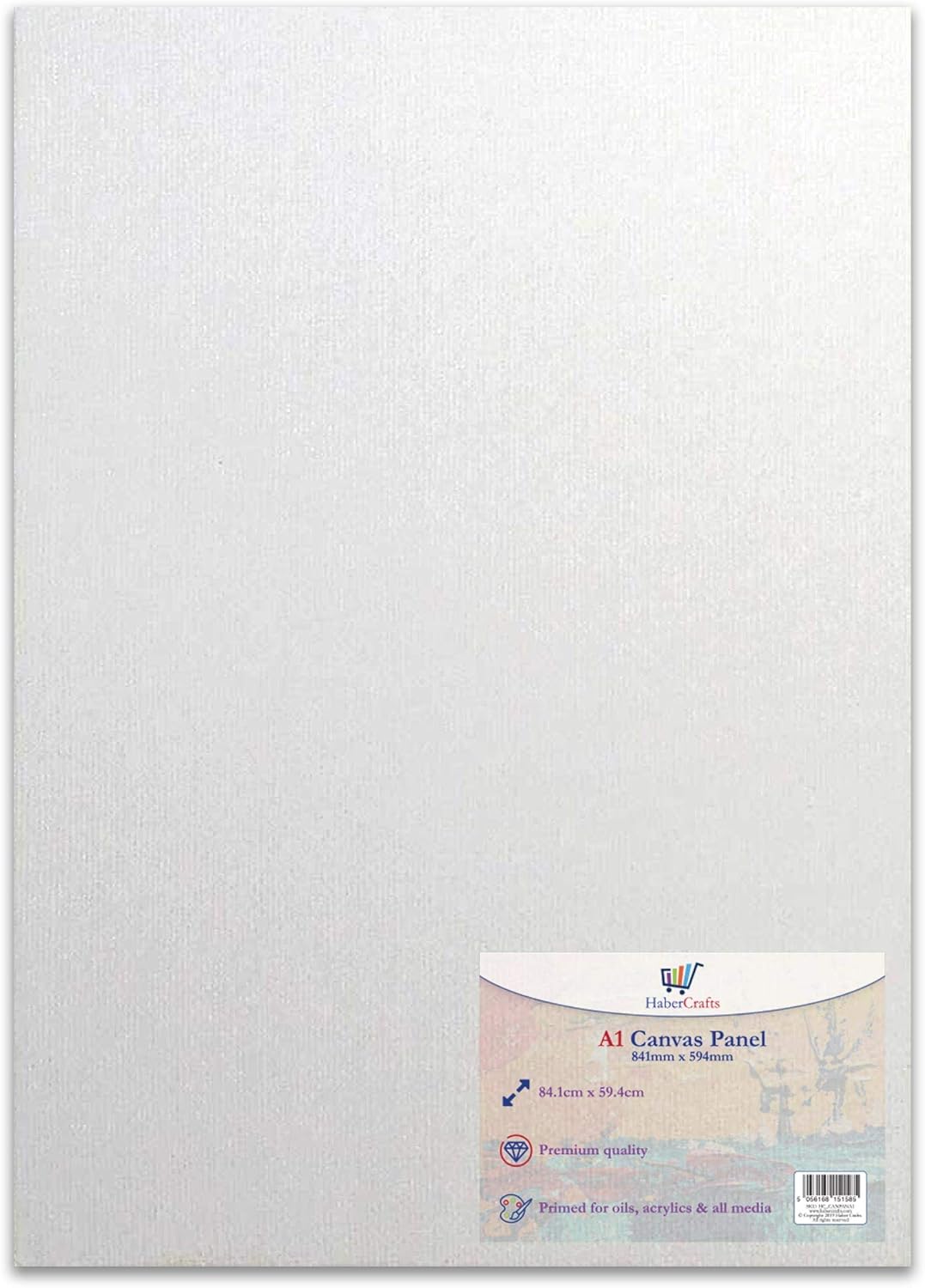 A1 Canvas Panel Stretched Blank Canvas Board Primed Artist Boards 100% Cotton For Oil Paint Acrylic Painting Mixed Media Acid Free White Canvases Art Painting Panel (A1 Size - 594mm x 841mm - 1 Board)