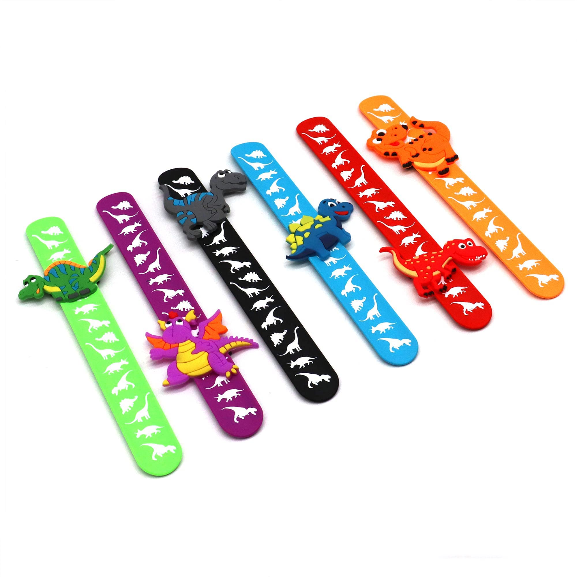 Dinosaur Silicone Wristbands, Theme Slap Bracelets Party Favors for Boys Girls, Party Supplies, Carnival Prizes Suit