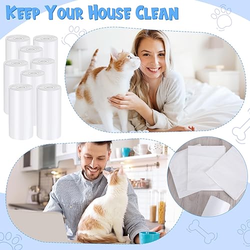 Miniatura 5 de Yeaqee 200 forros para cajones de residuos compatibles con modelos de robots de arena, bolsas de revestimiento de repuesto de 9 a 11 galones, bolsas