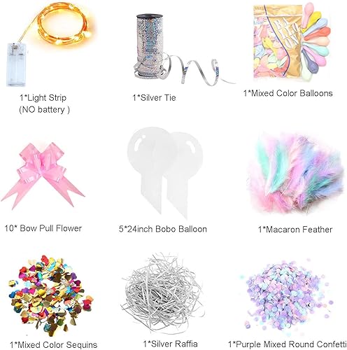 Miniatura 7 de Máquina de relleno de globos, nuevo relleno de globos de 16.9 pulgadas para envolver regalo, kit profesional de llenado de globos con 9 accesorios