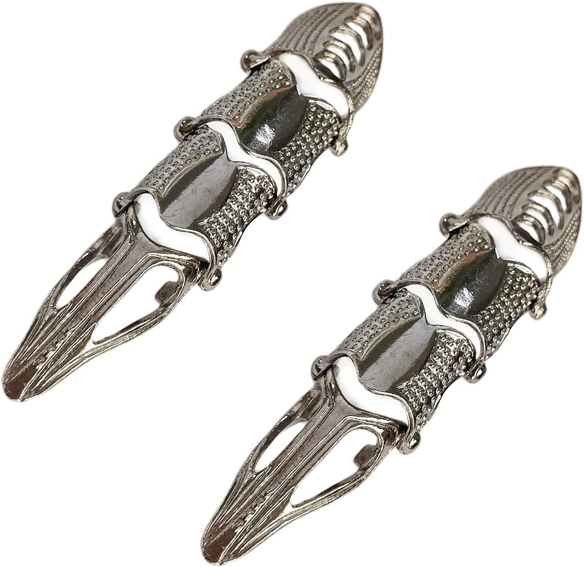 Punk Full Finger Armor Rings Knuckle Joint Full Finger Double Loop Knuckle Full Ring for Men Women Party Gifts Halloween Accessories