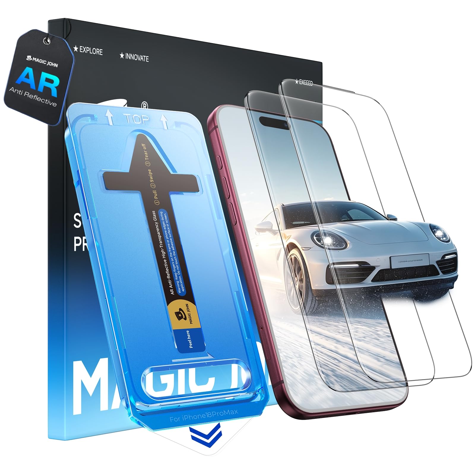 MAGIC JOHN SolView for iPhone 18 Pro max AR Anti-Glare Screen Protector