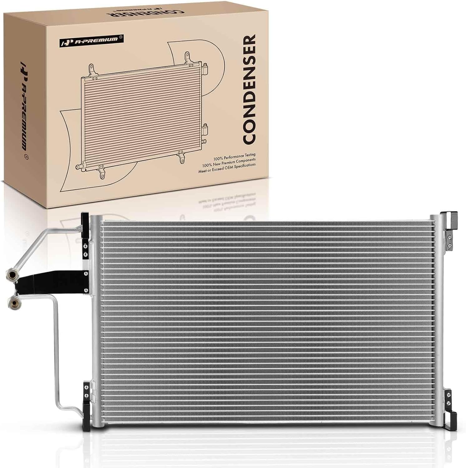 A-Premium Air Conditioning A/C Condenser Compatible with Cadillac DeVille 1994 1995 4.9L