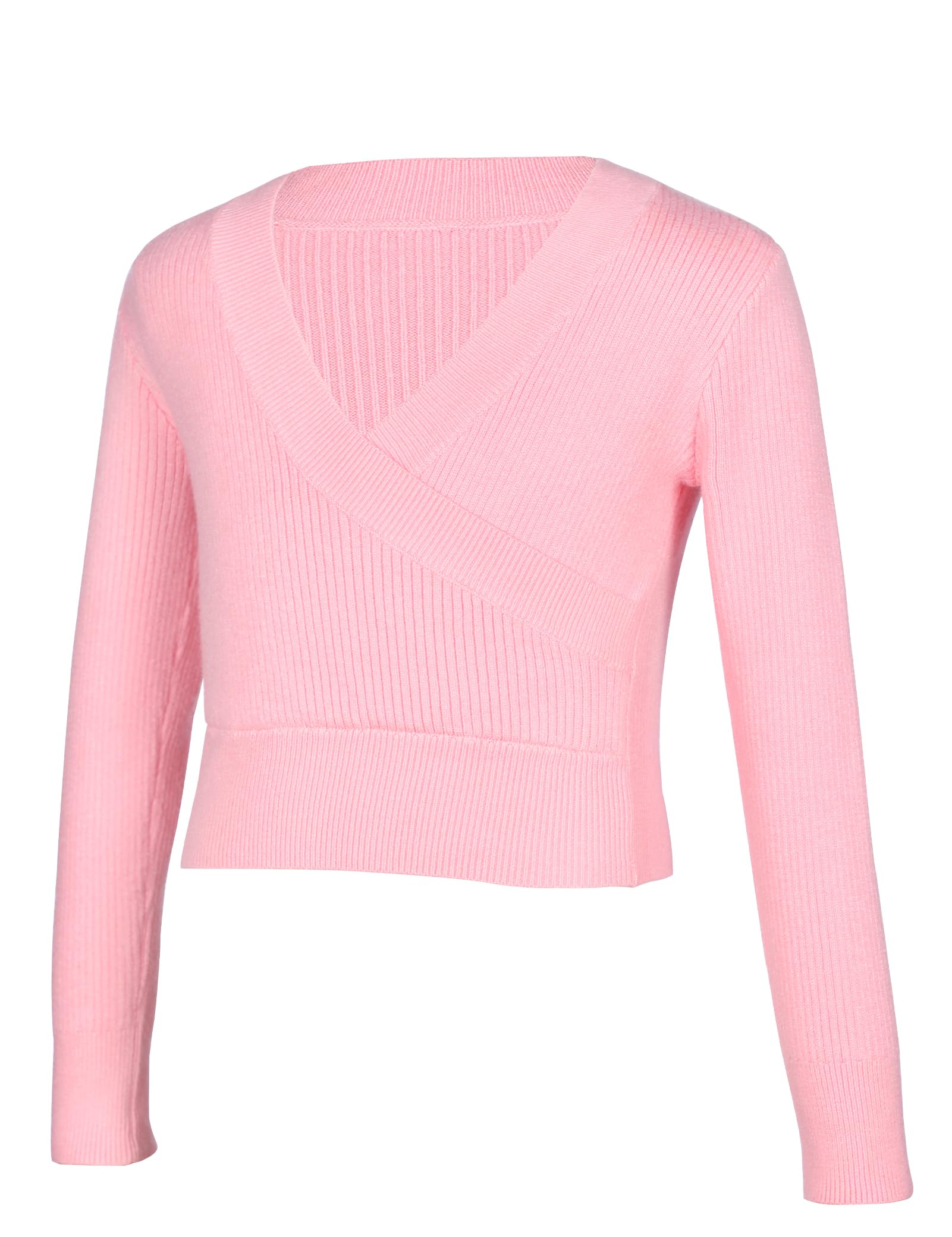 Girls Ballet Sweater Kids Warm up Dance Tops Toddler Long Sleeve Dance Sweater Pull on Ballerina Sweater