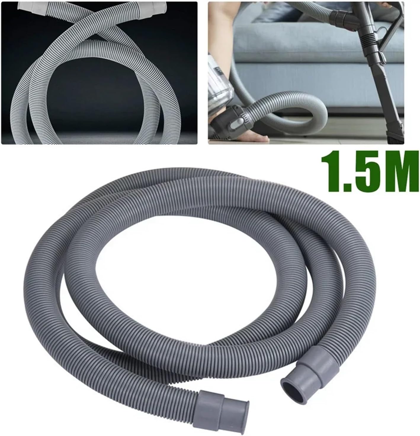 Eeatop 1Pc Drain Hose Washing Machine/Dishwasher Drain Waste Hose Extension Pipe Plastic 1.5m Plumbing Hoses For Home Dector