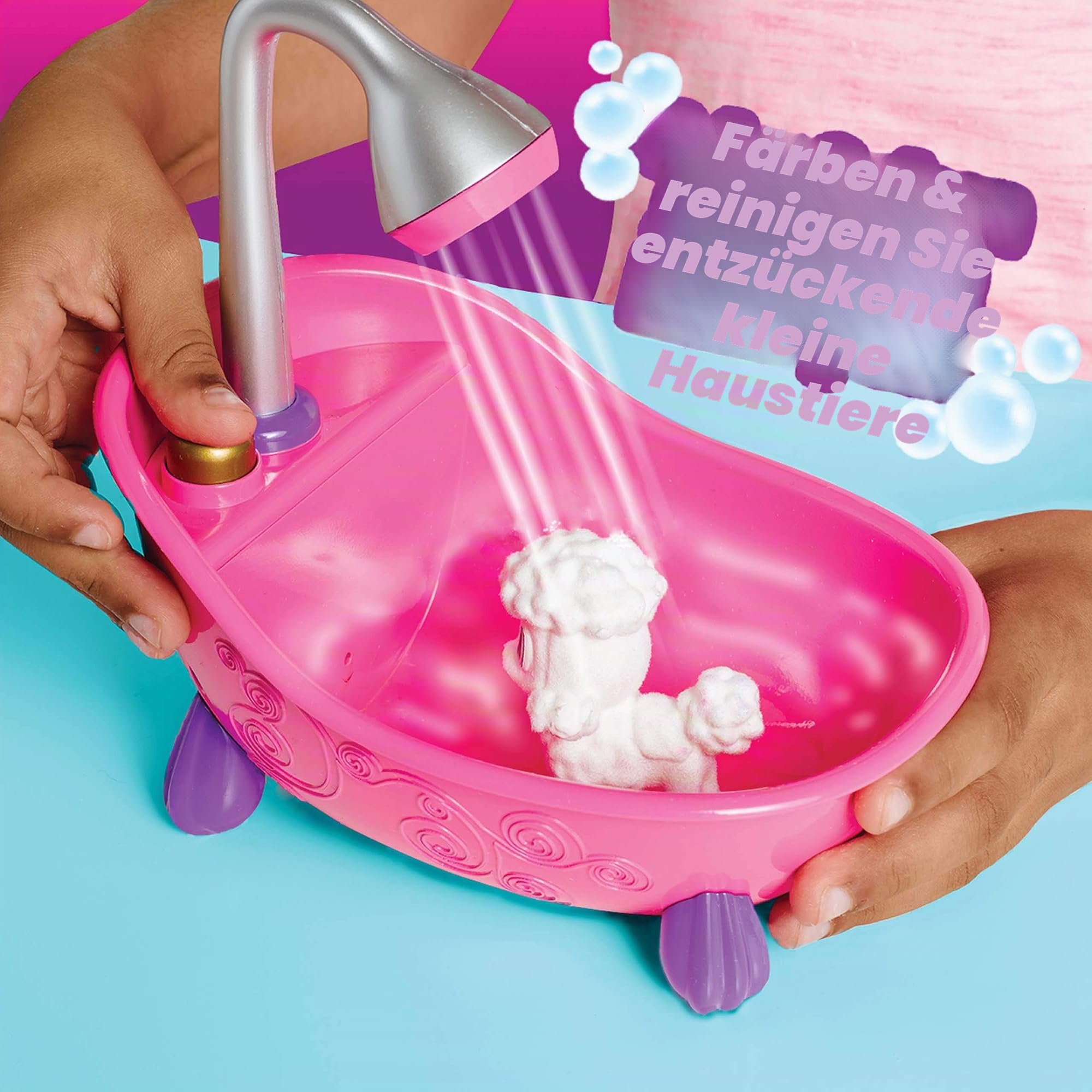 CRAYOLA Washimals, Kreatives Malset, Filzstifte und Welpen zum Ausmalen, Badewanne und Dusche, Rosa, ab 3 Jahren, 74-7249