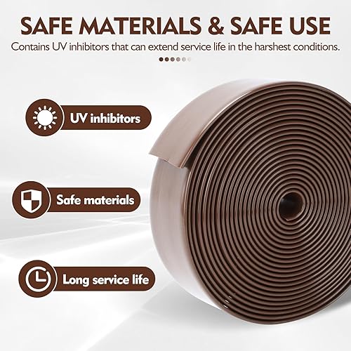 Miniatura 3 de Correas de vinilo de 2 pulgadas de ancho para reparación de sillas de patio, 20 pies de largo, correas de repuesto con 20 remaches (marrón)