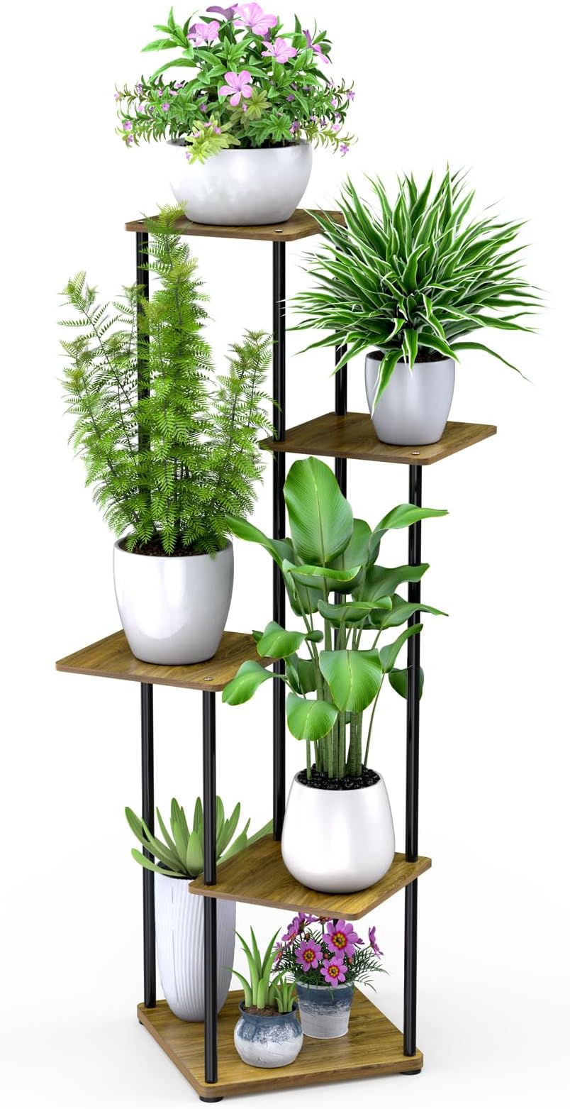 STLOVe Plant Stand, 3 Tier Tall Flower Stand, Garden Planter Holder