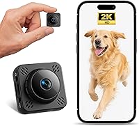 Shibet 2K Mini Wireless WiFi Nanny Cam: Magnetic Mount, Free Cloud Storage, Motion Detection, Night Vision, Offline Mode