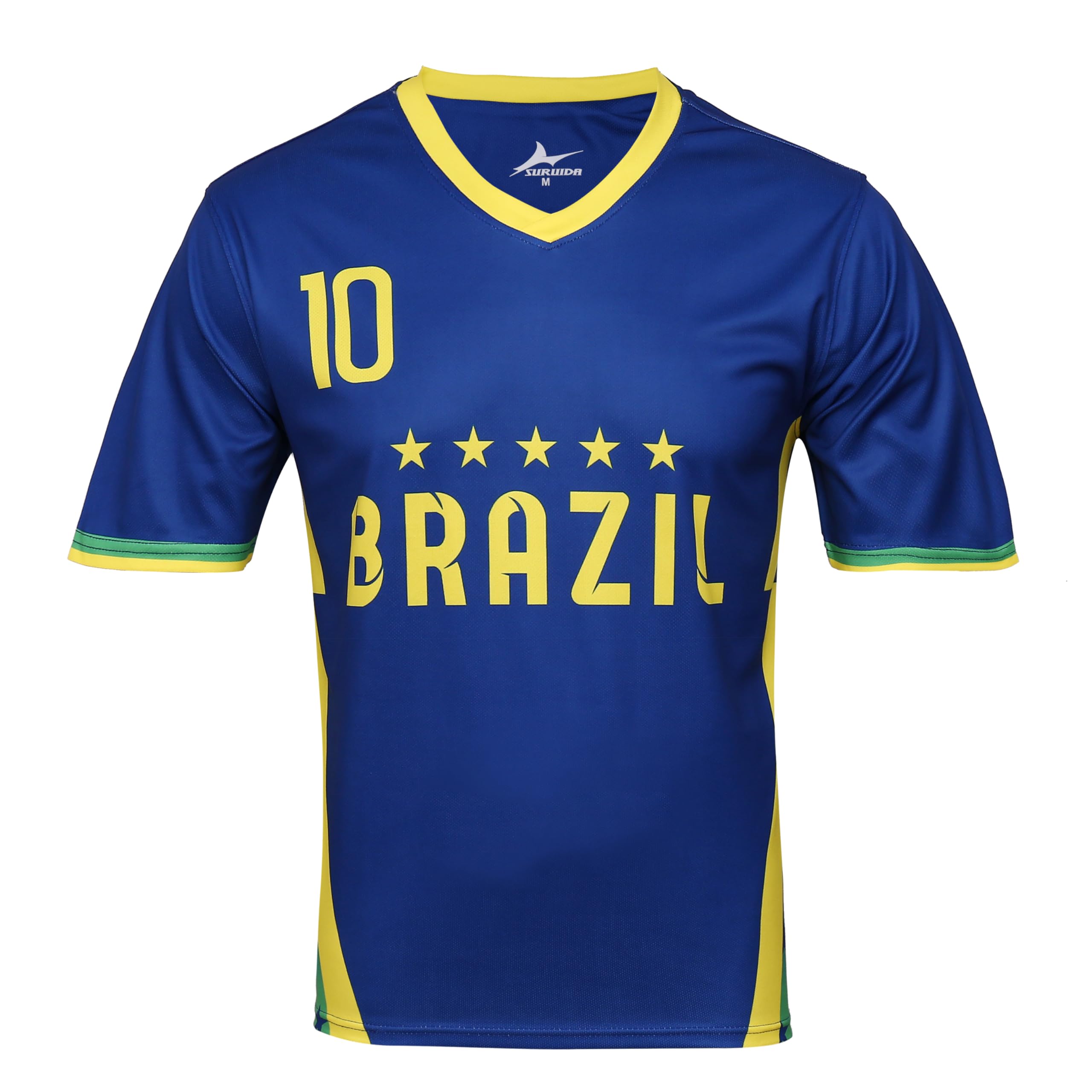 Camisetas de fútbol para hombre y mujer, tallas S-2XL, camiseta de fútbol para aficionados al equipo nacional #10