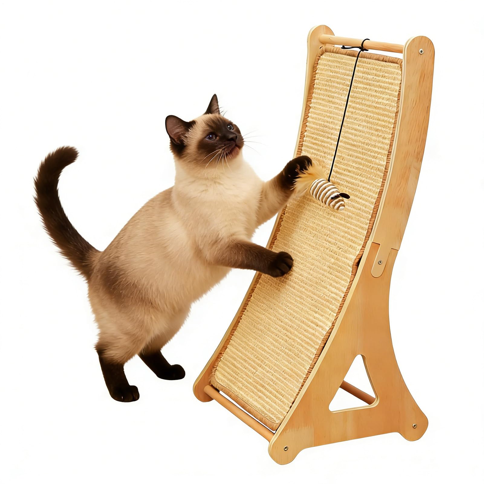 Tappetino Graffiante per Gatti Interattivo Antistress per Gatti | Rampa Graffiante In Sisal Con Pallina Giocattolo per Cucina Salotto Angolo Casa Cuccioli Conigli a Terra