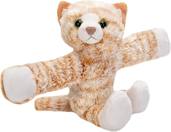 Wild Republic - 19566 - Huggers - Chat en Peluche avec Bracelet à Claquer - 20 cm - 1