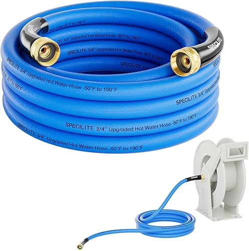 Miniatura 24 de SPECILITE Manguera de Agua para Jardín Caliente/Fría 150 pies x 3/4 pulgadas, -50℉ a 190℉, Resistente, Flexible, Resistencia a Explosión 605 Psi,