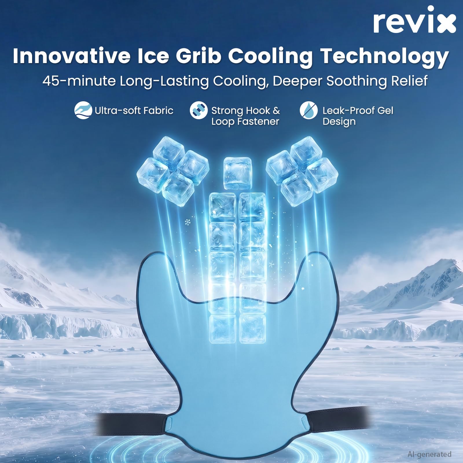 REVIX Bolsa de hielo grande para espalda y hombros, paquete frío de 45