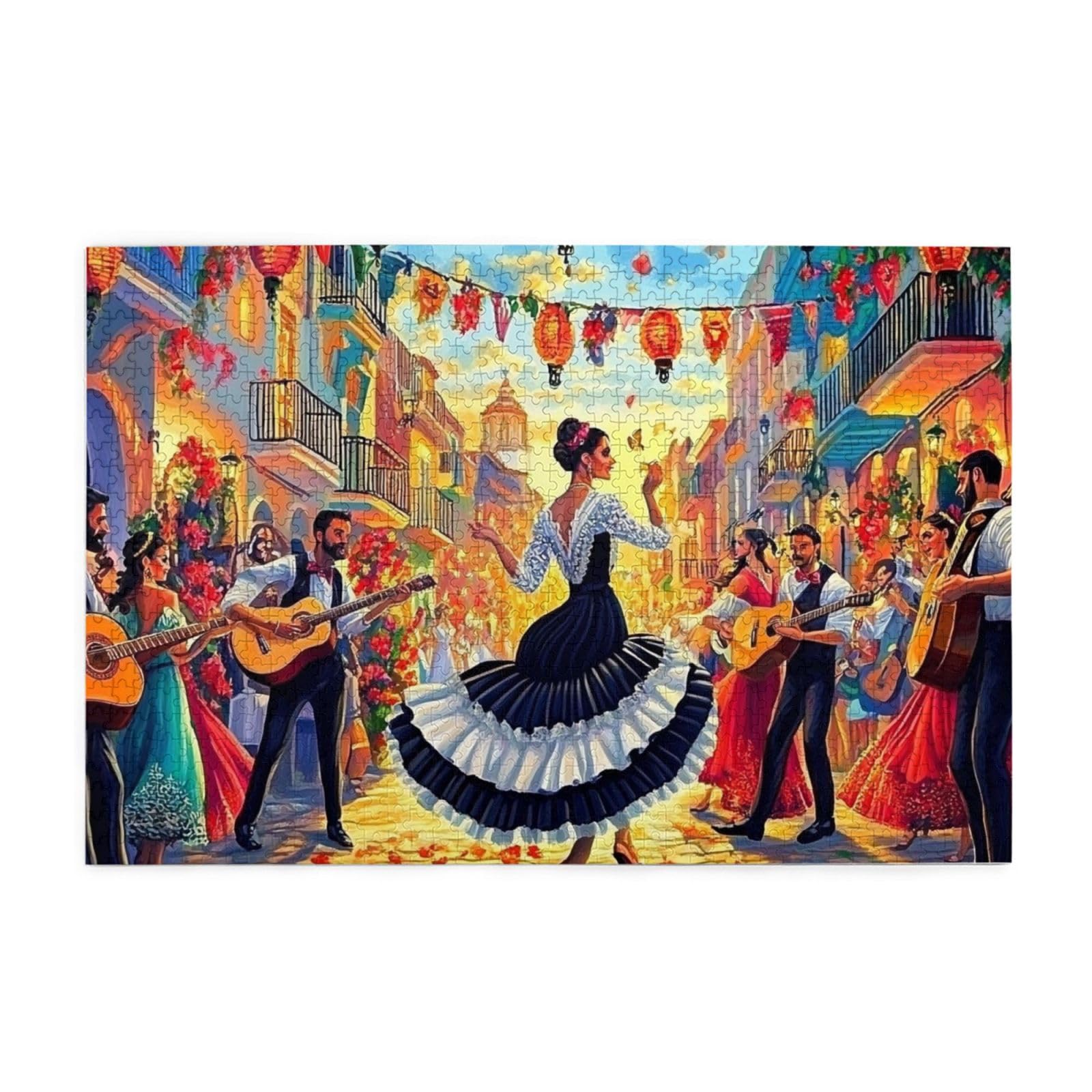 Spanish Flamenco Dancer 1000 Piece Jigsaw Puzzles For Adults Wooden Puzzles For Adults Gifts Home Decor