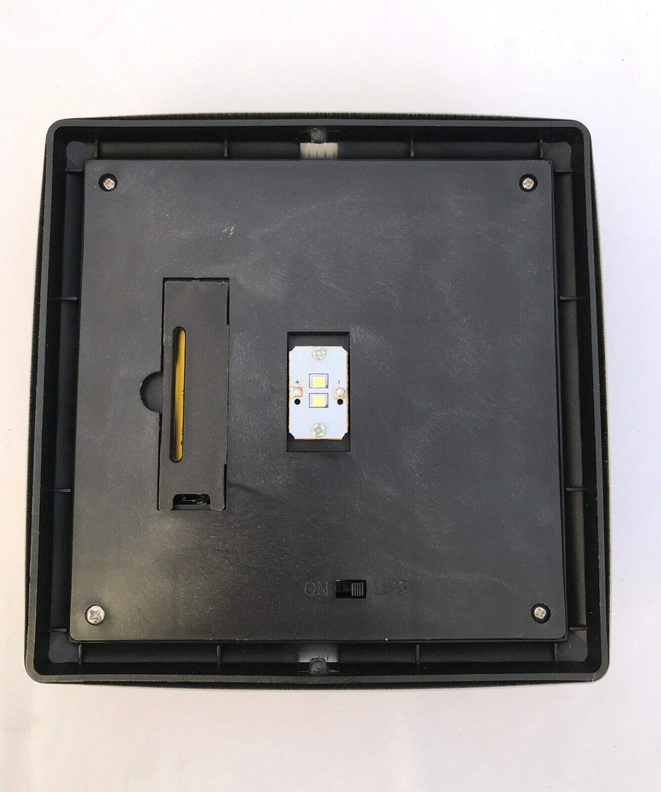 Ntertainment House 2-pcs Metal Plated 2 SMD LED Deck Solar Post Cap 28 Lumens with Optional 6x6 5x5 or 4x4 Base adapters (Hammered Bronze, 6x6)