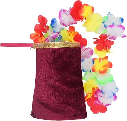 Colorido Hawaii Leis que aparecen de trucos de magia de bolsa vacía, accesorios de truco para espectáculo de escenario