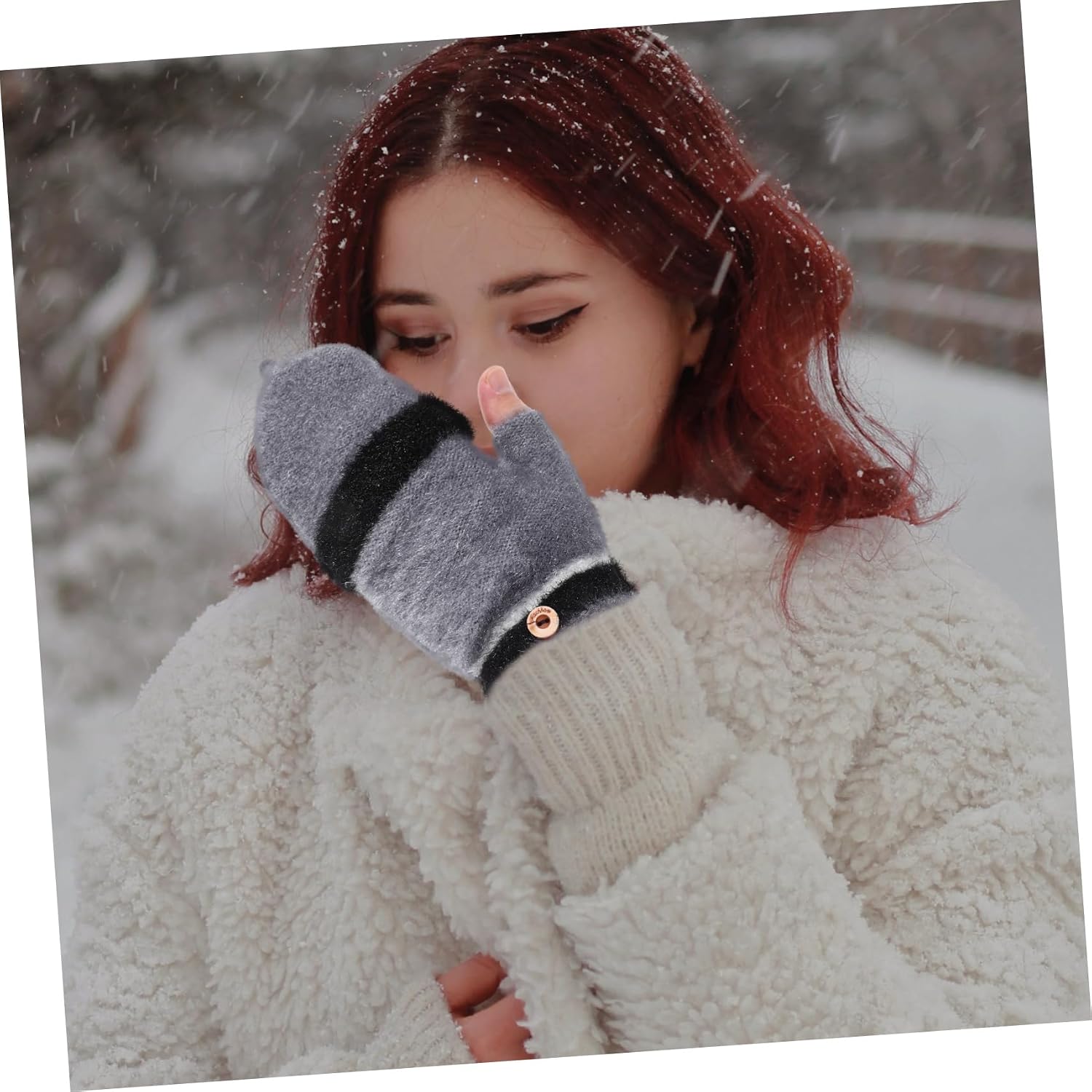 VANZACK 1Pair USB Dual Sided Heated Gloves for Winter Thermal Gloves with Design Stylish for Outdoor Activities Riding Rechargeable Heating Technology