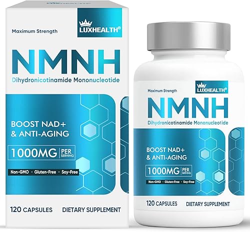 Suplementos NMNH, alternativa de 120 cápsulas NMNH, 1000 mg de apoyo NMNH para energía y envejecimiento saludable, sin OMG, sin gluten