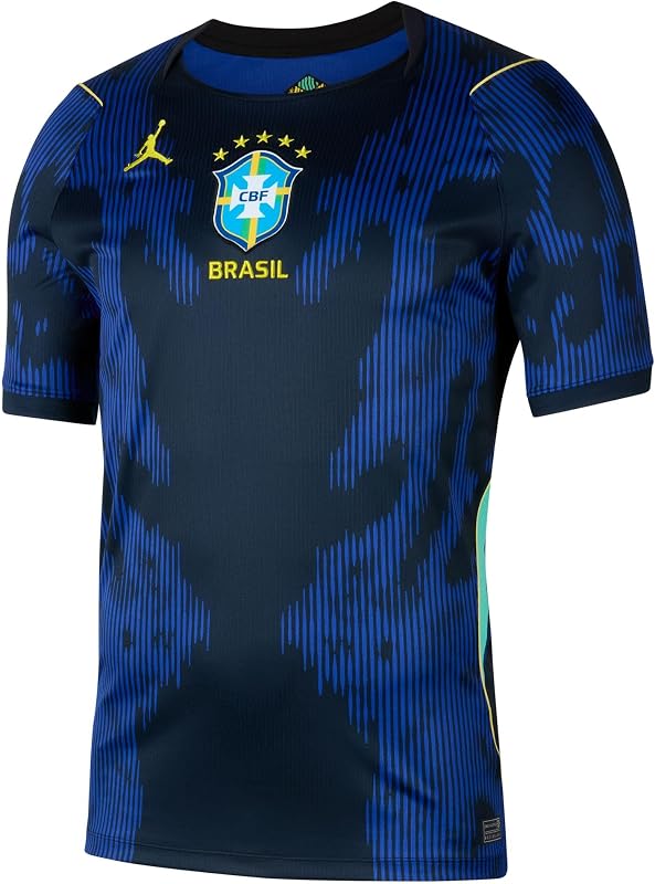 remera de fútbol Brasil 2026 visitante Jordan Dri-FIT IU1072-417 masculino