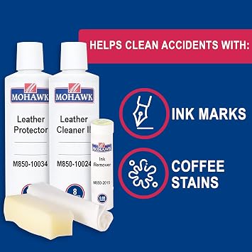 Mohawk Leather Care Kit, Includes Leather Cleaner II (M850-10024), Leather Protector (M850-10034), Ink Remover (M850-2015)