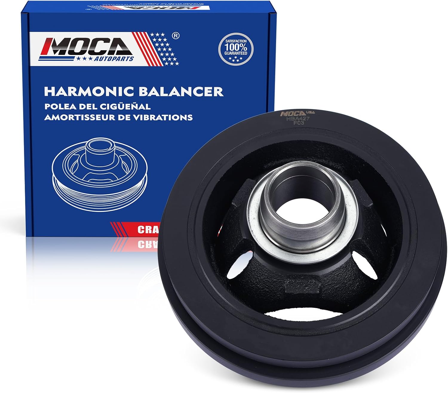 MOCA Engine Harmonic Balancer Compatible with 2009-2010 for Dodge Ram 1500 V8 5.7L, 2011-2020 for Ram 1500 V8 5.7L, 2009 for Chrysler Aspen V8 5.7L, 2011-2018 for Ram 3500 V8 5.7L