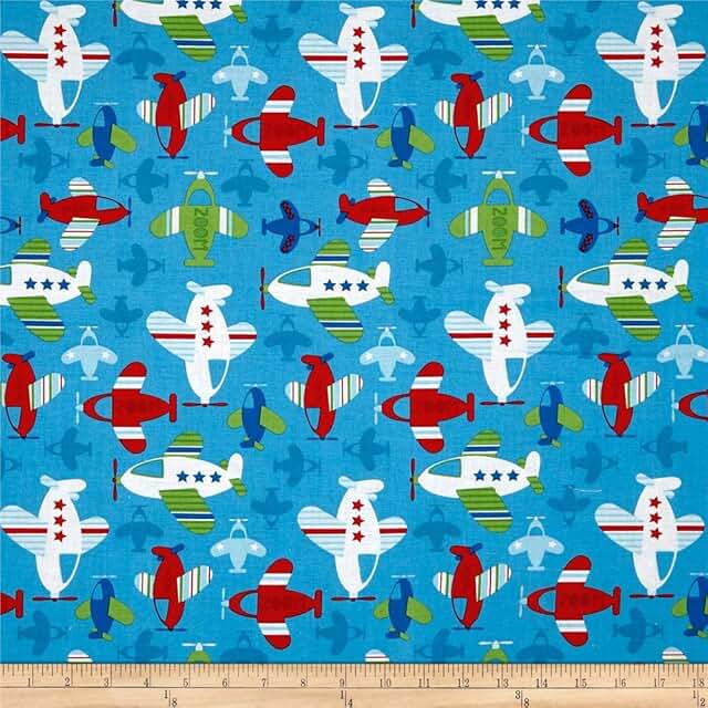 airplane quilt fabric