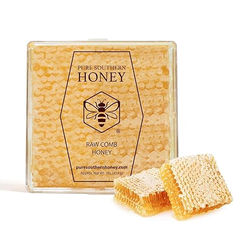 Nido de abeja comestible crudo de aproximadamente 14 onzas - Hecho en Estados Unidos por Pure Southern Honey