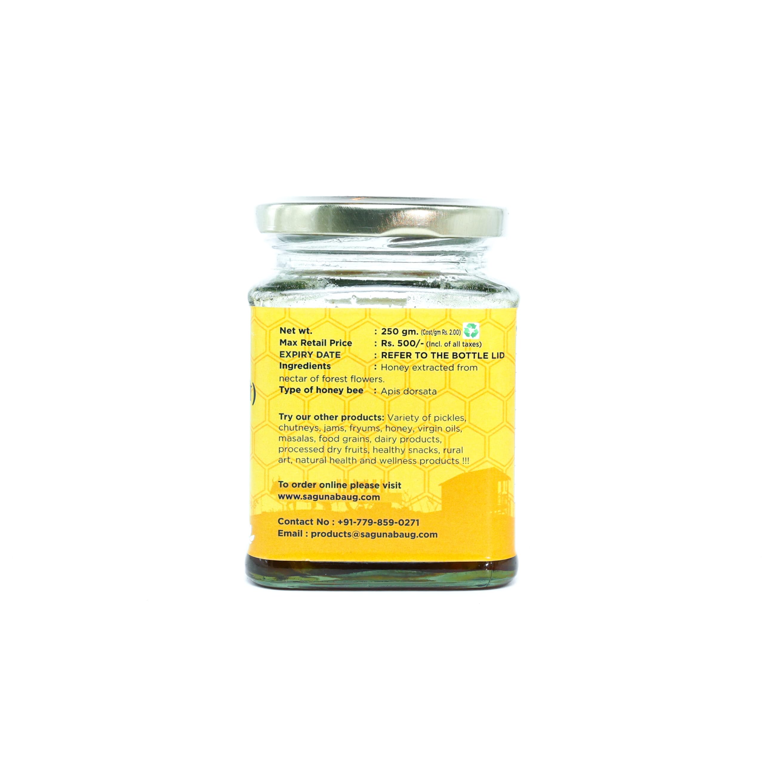 Saguna Baug Natural Wild Raw Honey (Agya Mashi) - 250gm | Unprocessed, Unpasteurized, No Artificial Sugar or Colour Adulteration 1
