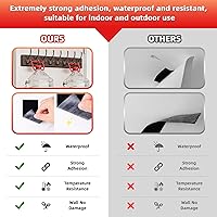 Vista 4 de Cinta de gancho y bucle de 1 pulgada x 20 pies, tira de adhesión resistente, cinta autoadhesiva de enclavamiento, tiras de montaje adhesivas