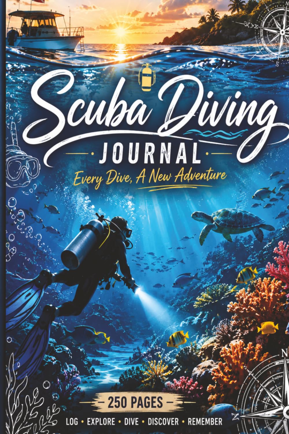 Scuba Diving Journal: 250 Pages to Record Every Dive, Adventure, and Memory