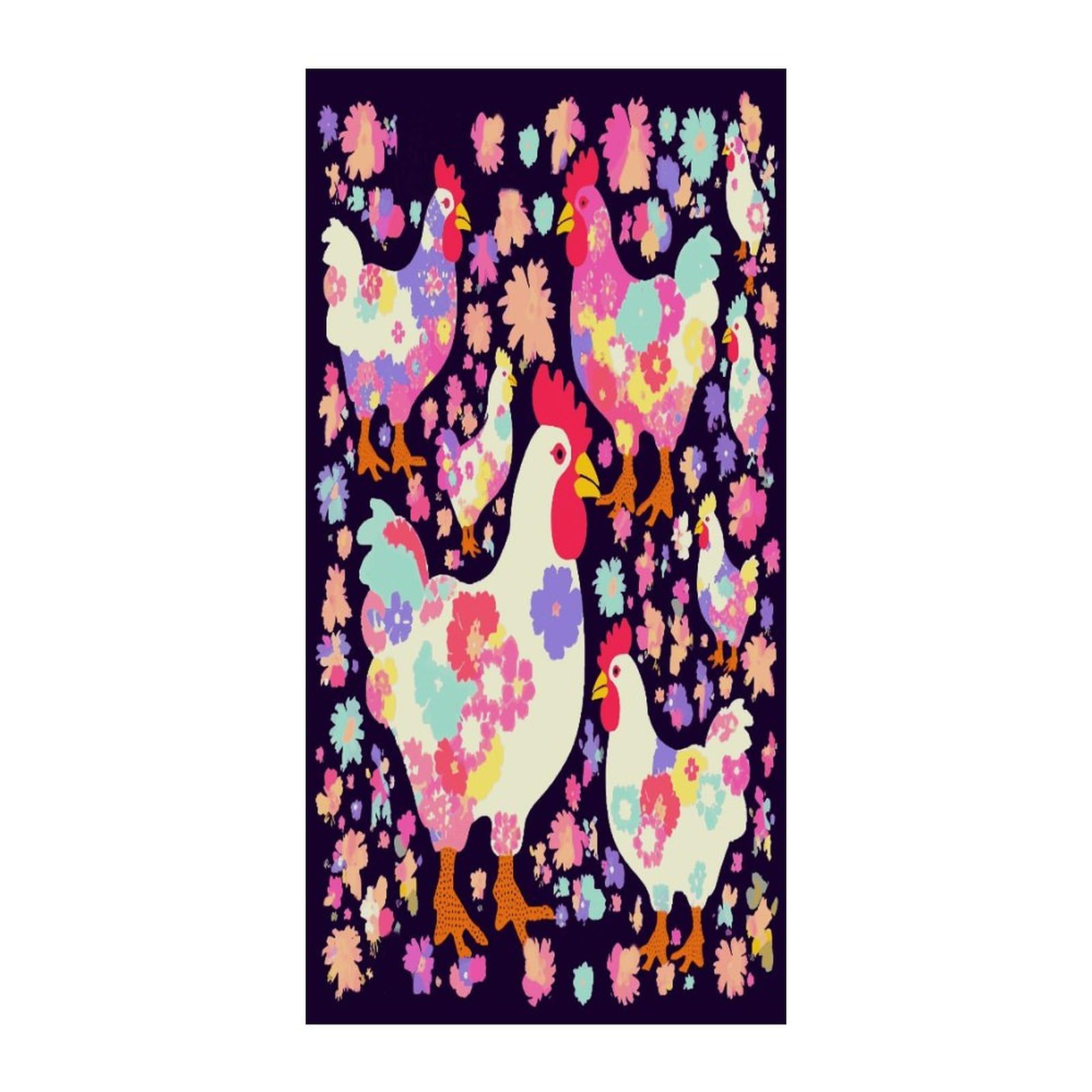 Fekiloot Style Flower Heart Chicken Door Curtain Room Divider Curtains