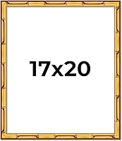 Vista 22 de Poster Palooza Marco de madera maciza de bambú dorado de 12 x 8 pulgadas con acrílico UV, respaldo de tablero de espuma y accesorios para colgar