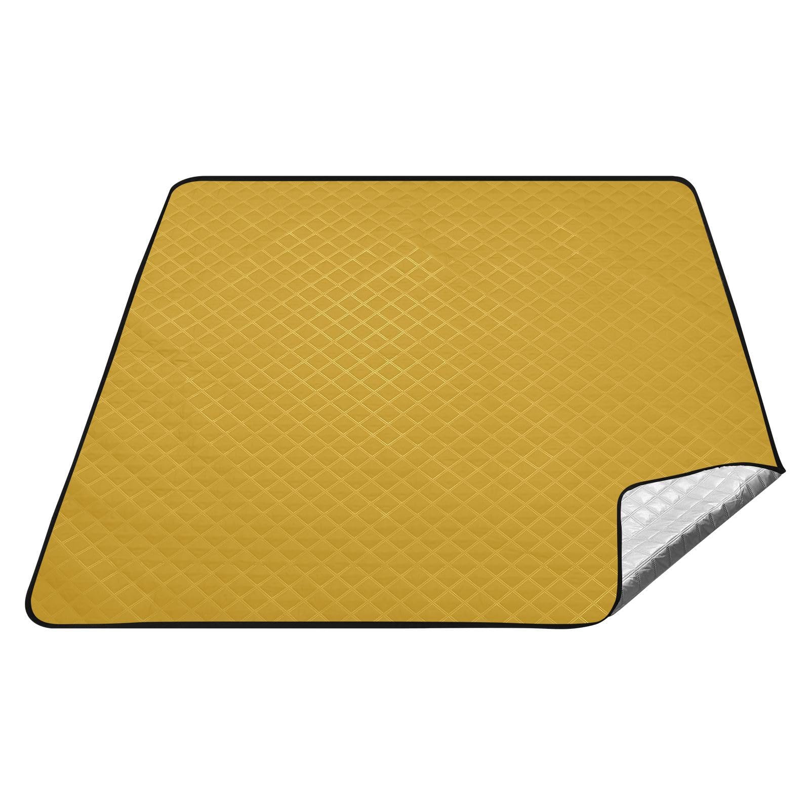 Golden Rod - Manta de picnic de color sólido, impermeable, grande, para camping, fiesta, campamento, para parejas, regalo para el día de campo
