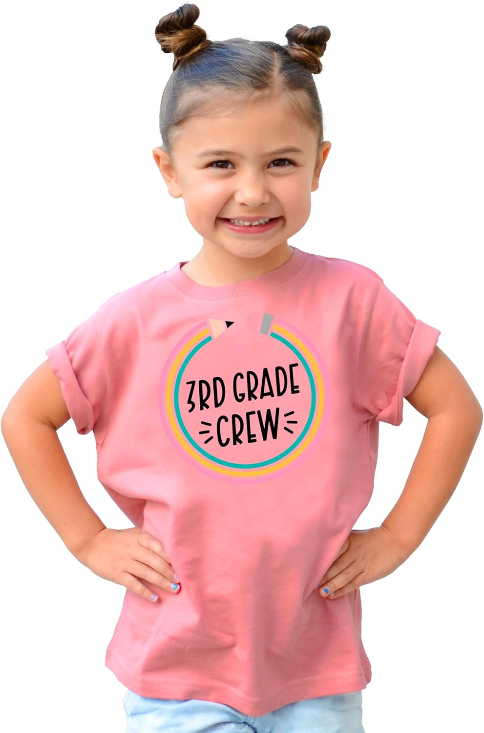 Olive Loves Apple 3rd Grade Crew Back to School Gift 1st Day of School Pencil Shirts
